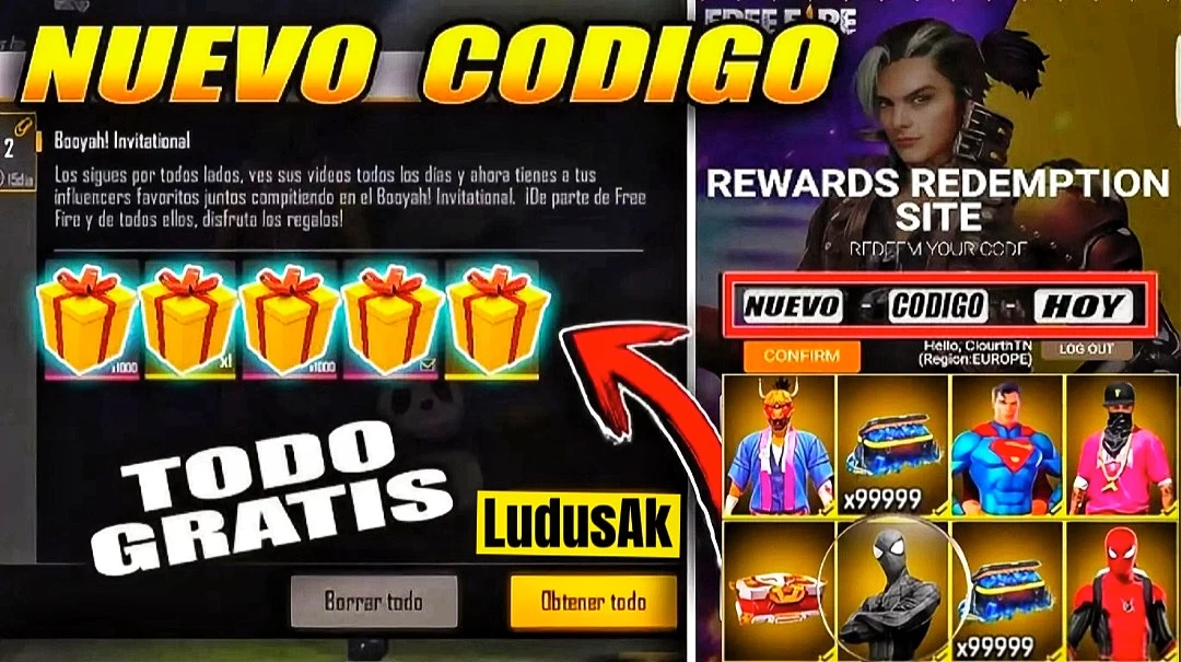 Códigos Gratis de Free Fire Hoy: Recompensa  para Enero 2025